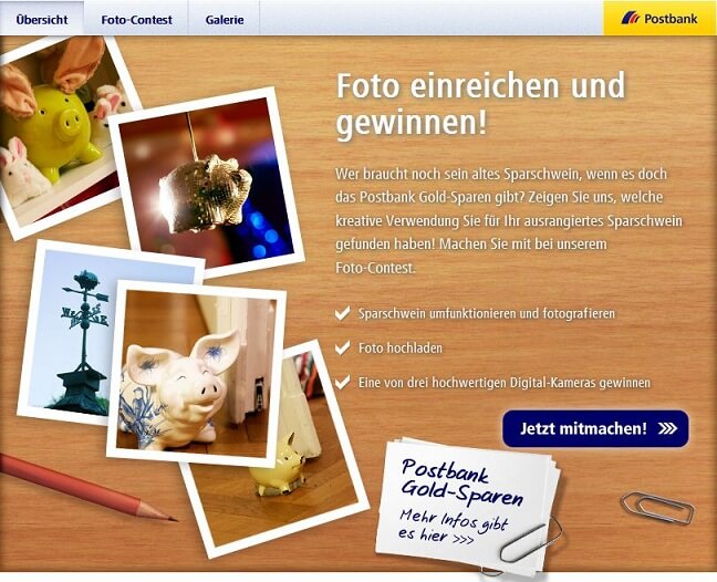 Gold Vs Schwein Facebook Kampagne Fur Die Postbank Panorama3000
