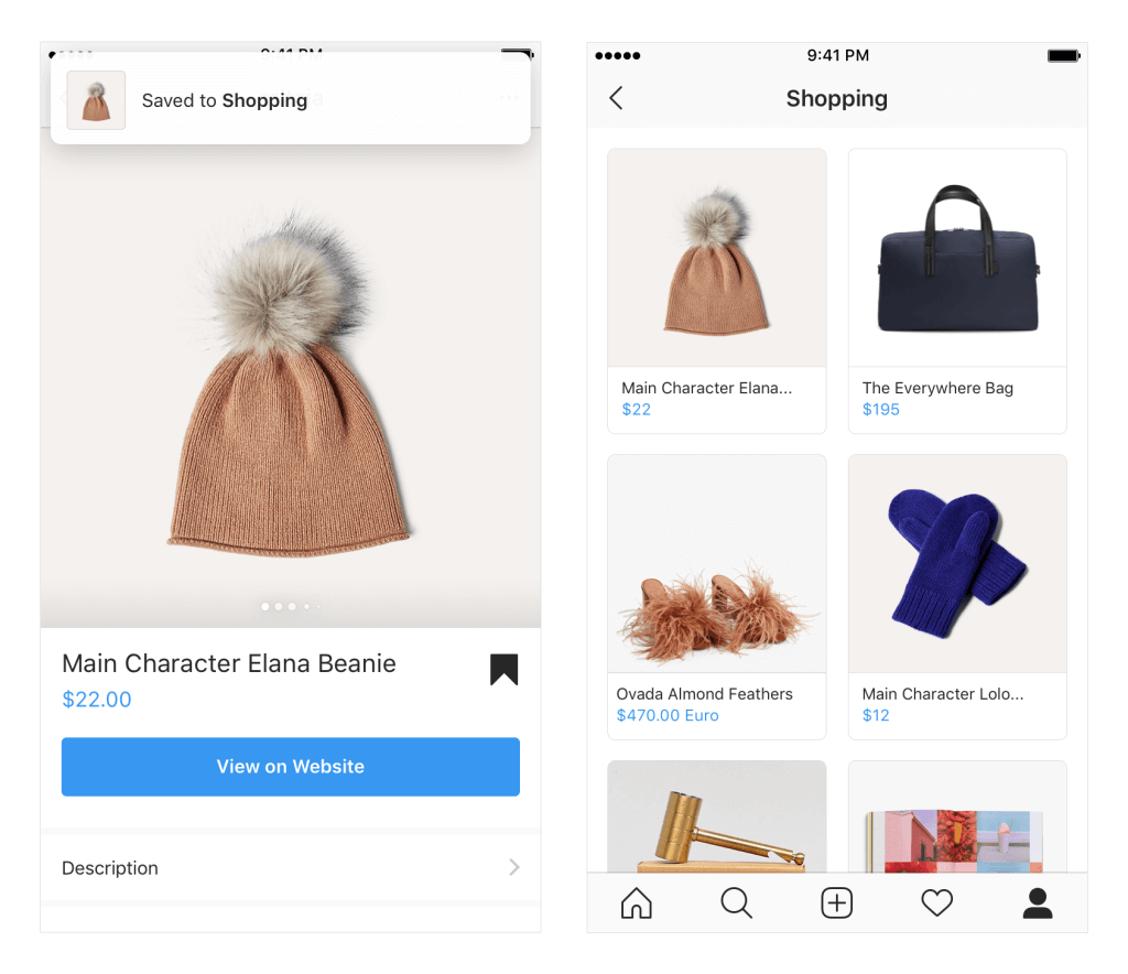 Instagram Shopping Funktion