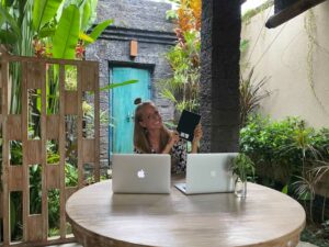 Franziska Bolik arbeitet remote auf Bali